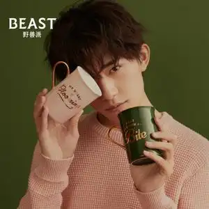 the beast/野兽派 易烊千玺同款骨瓷马克杯 陶瓷杯水杯杯子带茶漏
