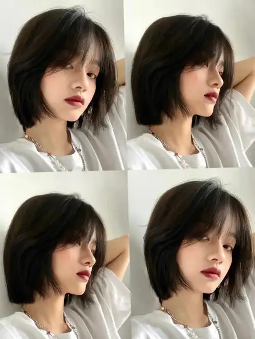 日系短发|八字刘海～超a短发,免打理发型