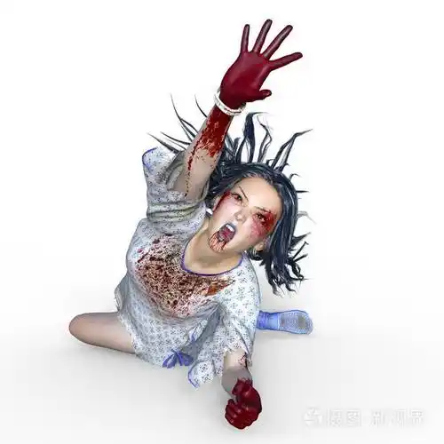 女性僵尸3dcg渲染女性僵尸