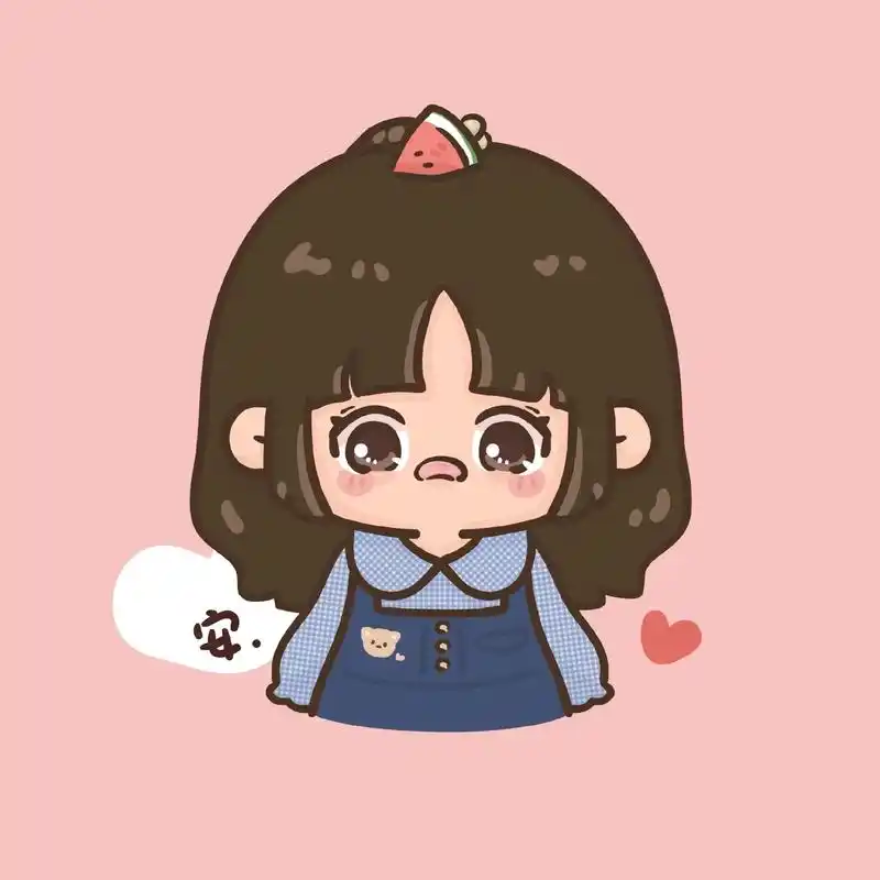 躺在手机里的三张小可爱@安静.公主  #绘画 #可爱头像  - 抖音