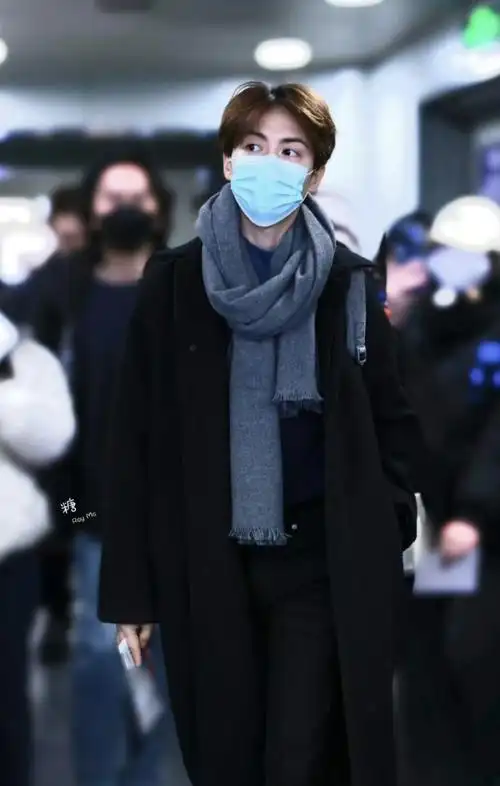 马天宇机场穿花棉袄