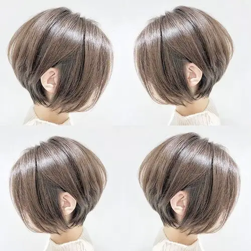 灰棕染发成为了爆款发色,百搭又时髦,短发都可以轻松驾驭