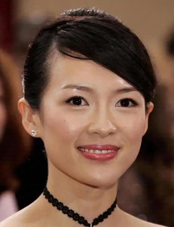 图文:章子怡面部特写精致妆容青春靓丽明眸皓齿