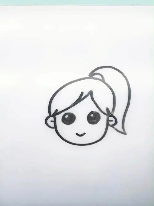 马尾辫简笔画