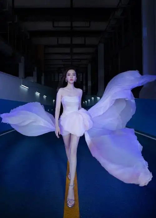 angelababy杨颖/粉色仙境纱裙