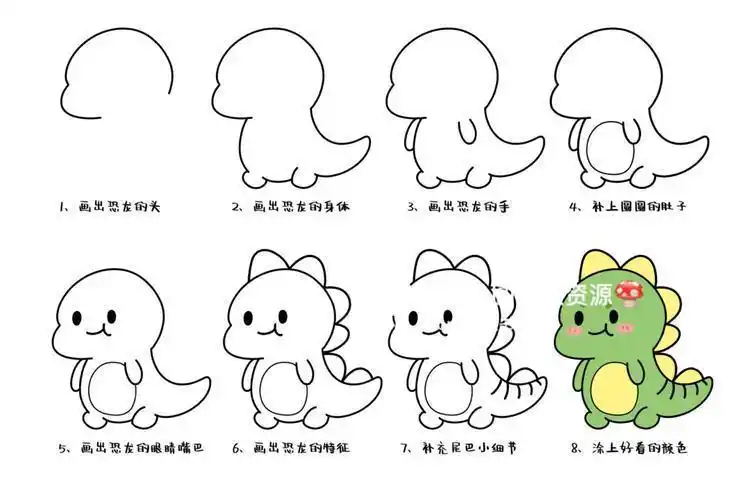 手手绘q版小动物简笔画