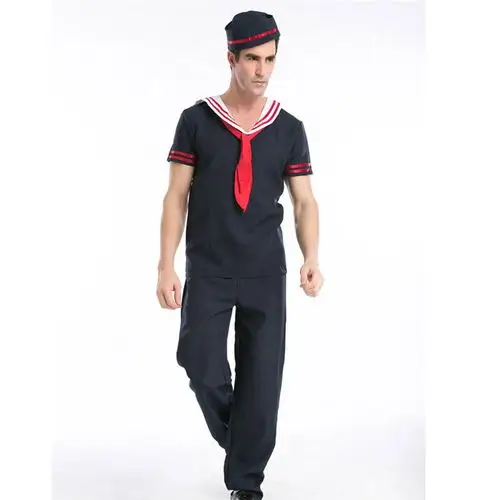 分码 蓝色海军服男款船长水手服 万圣节cosplay扮演制服游戏服 制服