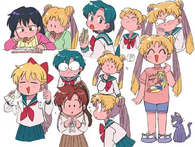 q版动漫人物表情参考  #绘画参考##五官参考