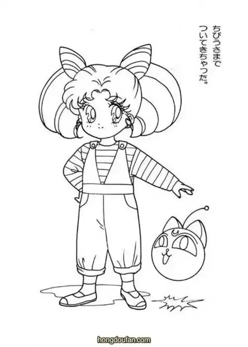 美丽的二次元美少女公主涂色图片免费下载-红豆饭小学生简笔画大全