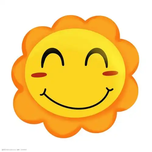 卡通笑脸太阳插画
