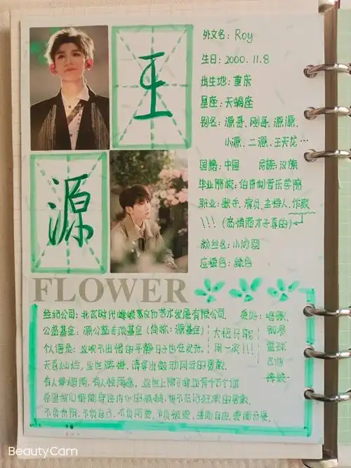 tfboys追星手帐王源