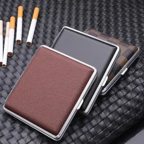 烟盒便携男烟盒子20支装细支烟盒粗烟中支高档皮质烟盒套男女士