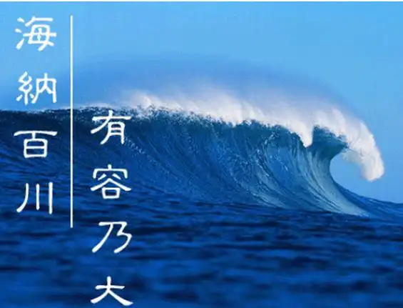 "海纳百川"是指大海可以容得下成百上千条江