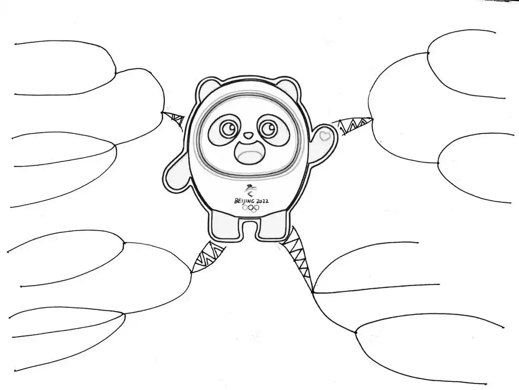 100以内的加法减法思维导图(附线稿) 冰墩墩版数学思维导图,可爱哦!