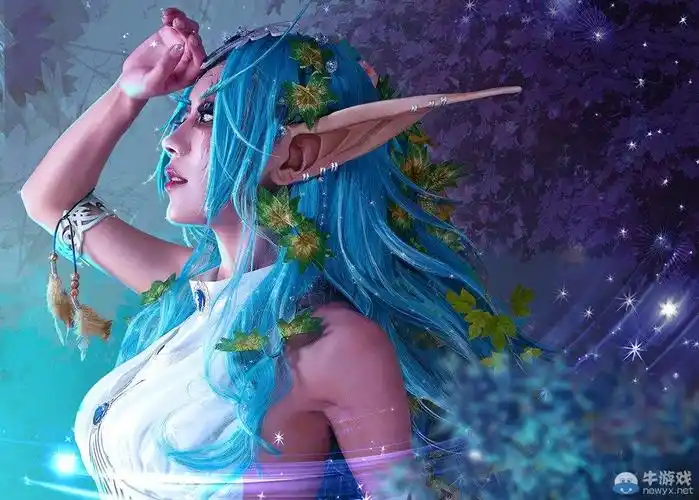 美女玩家大胆cos暗夜精灵女祭司泰兰德