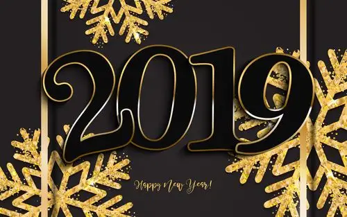 2019新年快乐祝福语英文艺术字,艺术壁纸-回车桌面