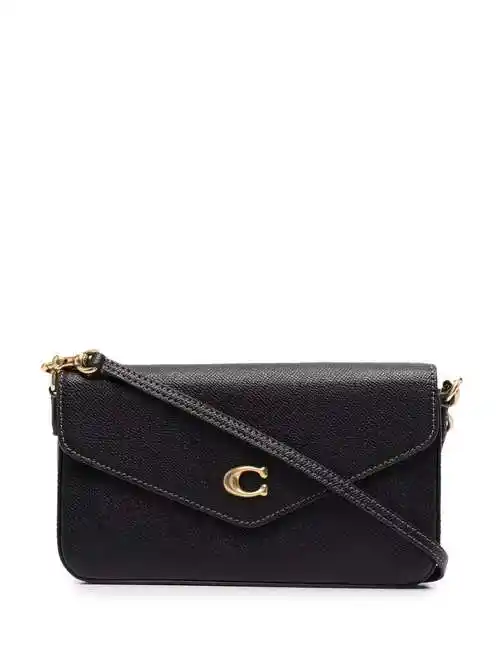 image 1 of coach logo标牌皮质斜挎包