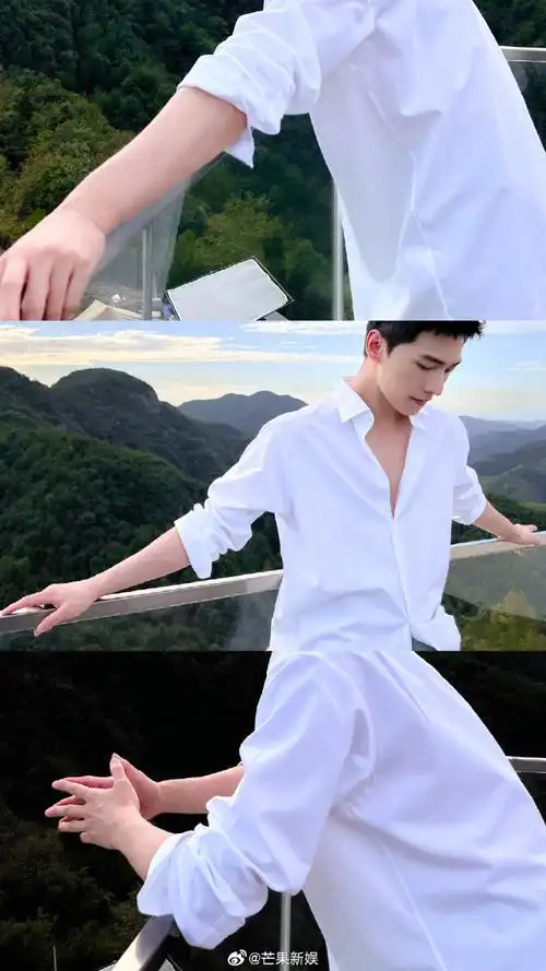 杨洋清瘦了不少#杨洋白衬衫系列,又欲又撩又正,每一帧都帅进了我的心