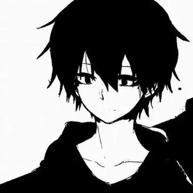 二次元头像男高冷帅气黑暗系侧脸