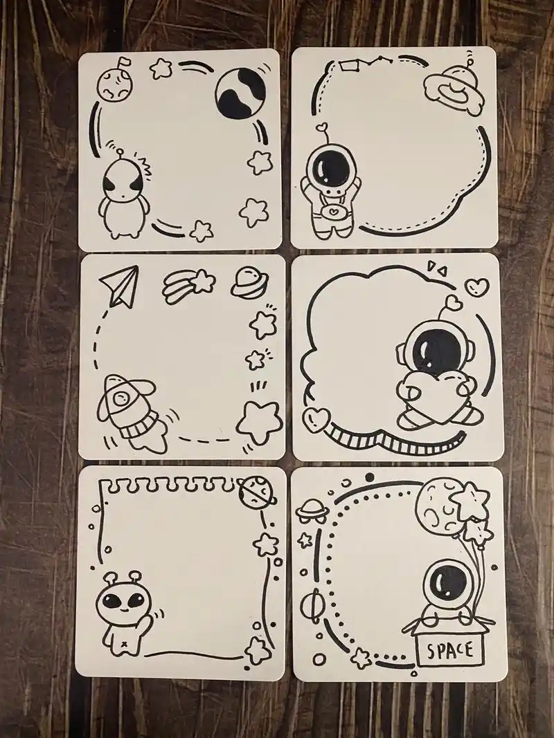 简笔画|太空宇航员手抄报素材,手帐素材.#简笔画 #手绘 # - 抖音