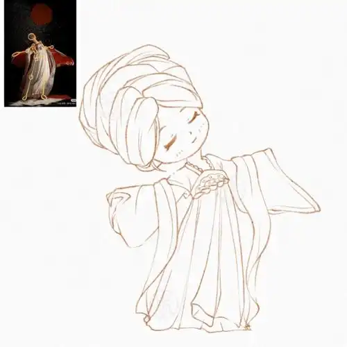 古风q版人物之舞女