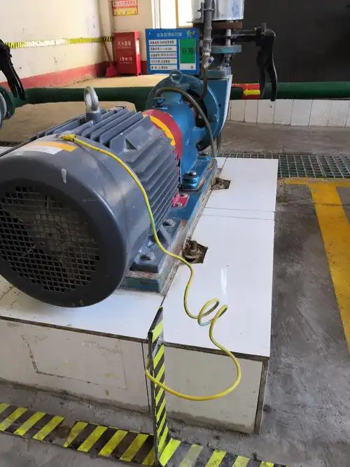 制浆厂房内石灰浆液泵接地线理顺