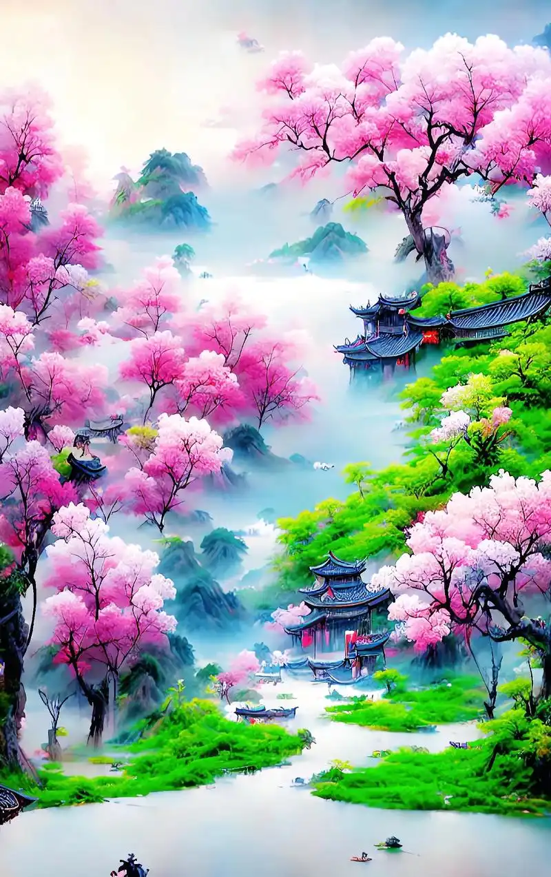 风景如画#抖音图文来了 #唯美意境 #人间仙境美如画 #古风 - 抖音