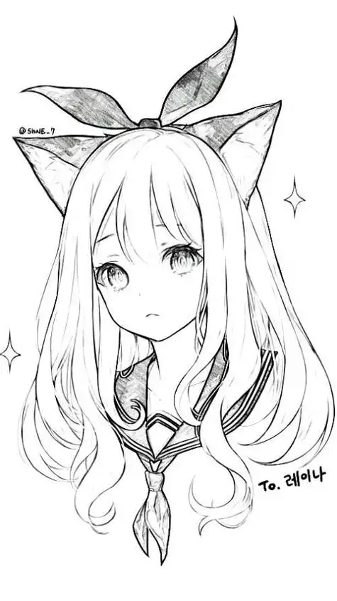 简单的萌萌的卡通人物简笔画动漫人物简笔画少女如何画动漫人物简笔画