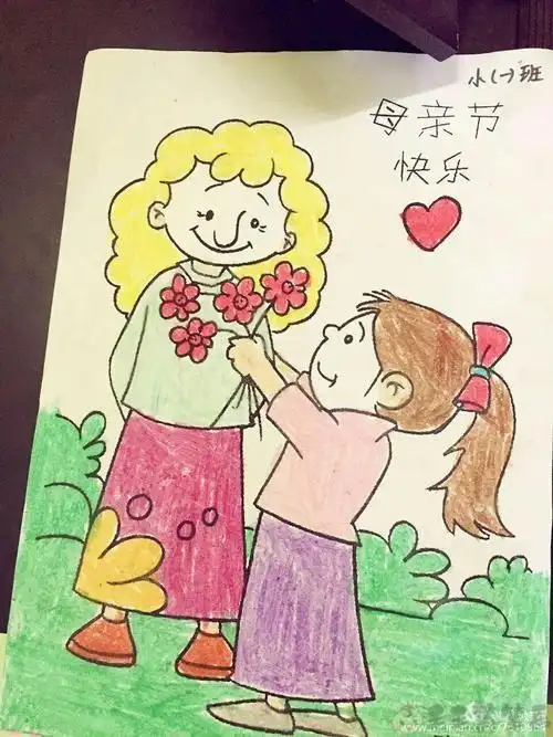 母亲节儿童画简单又漂亮