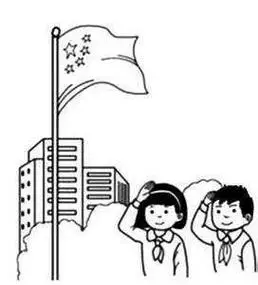 背影图画萌妹老师教敬礼小学生怎么画敬礼小学生简笔画漂亮彩色向国旗