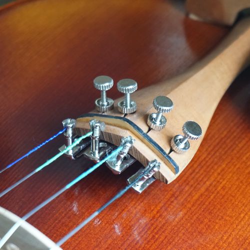 小提琴微调器小提琴弦钩通用款小提琴配件金属银白色(4个装)