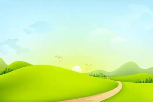 清新户外景色背景矢量素材