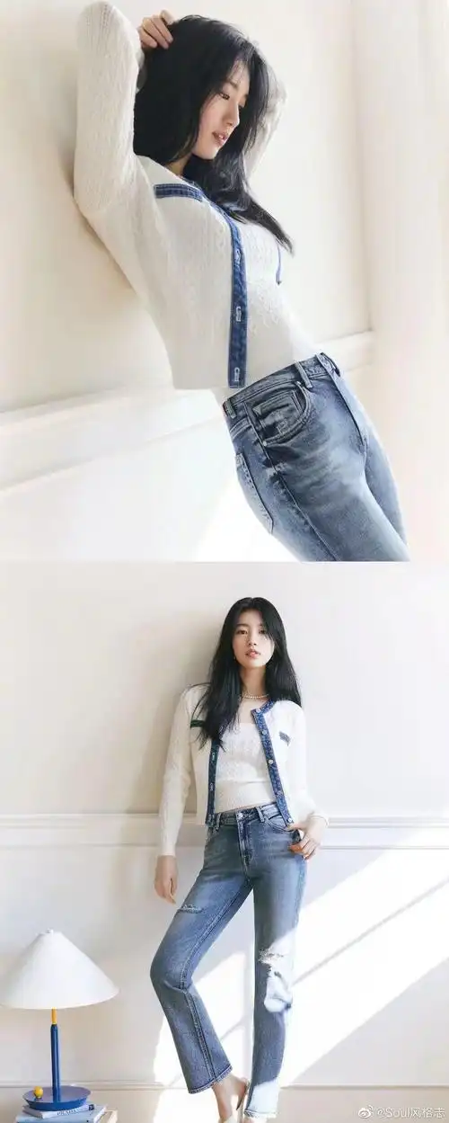 裴秀智x guess 2022 s/s画报 简约清新的穿搭,慵懒舒服的气质