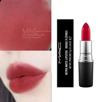 mac魅可子弹头口红唇膏持久保湿泫雅色 devoted to chili泫雅色 316