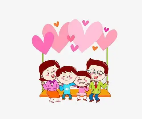 一家四口的卡通简笔画四口之家卡通背影简笔画全家福手绘头像可爱卡通