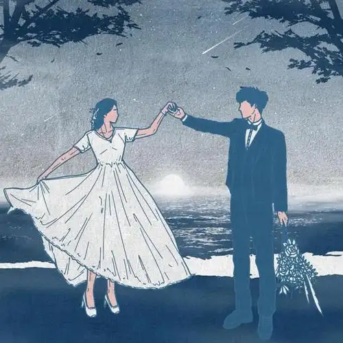 韩系浪漫画风情侣头像