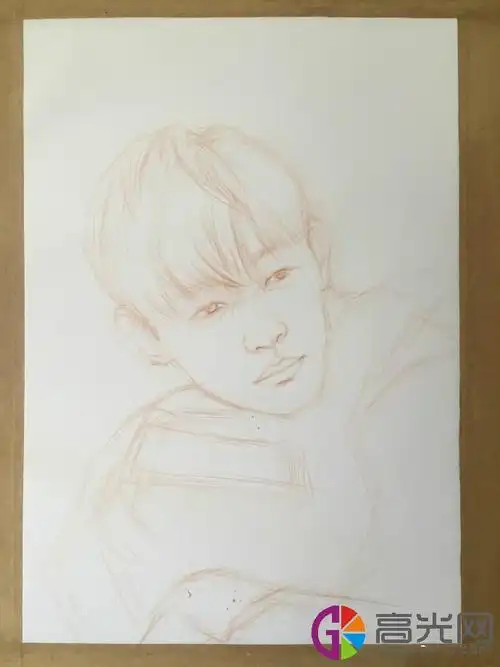 邓伦素描画像步骤图,一步一步学画邓伦手绘图片