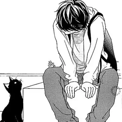 黑白动漫背景 图源qq