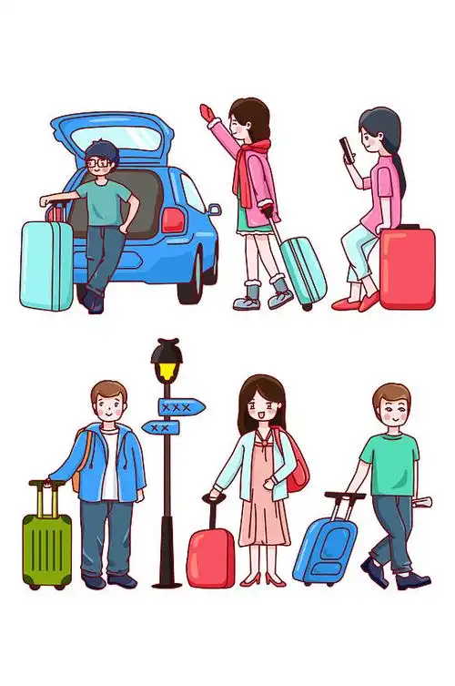 旅行的人拖着行李箱的人