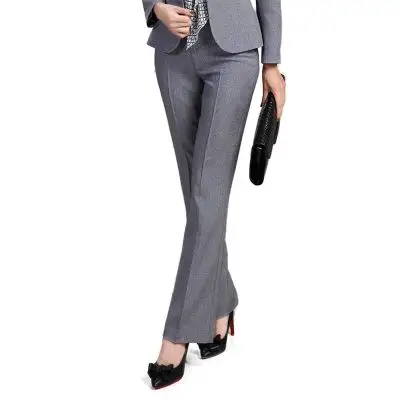 冰子云职业装女装秋装修身显瘦西装大码长裤直筒裤黑色西裤休闲裤