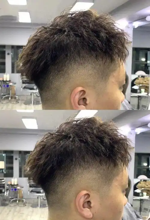 男生锡纸烫麦穗烫的区别打理潮男风韵的短发造型