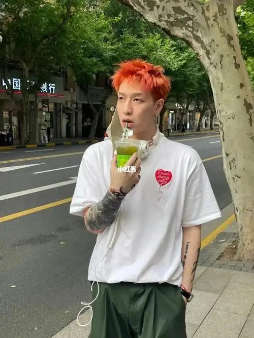 男生推荐发色929292脏橘色|||男土橘色发色