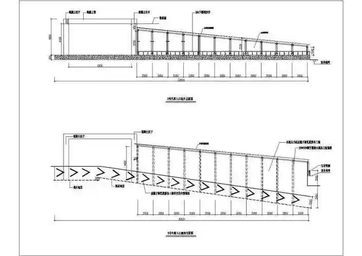 某地商场地下车库入口轻钢玻璃雨棚设计详图