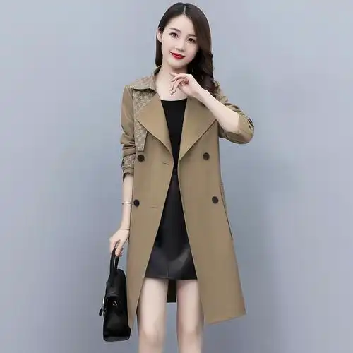 巴蒂娜名牌费依商场同款百馨娜女装2021早秋新款百搭时尚风衣外套