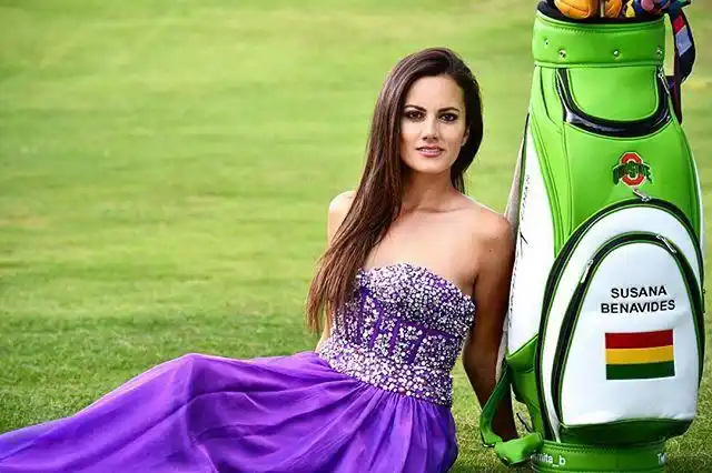 玻利维亚美女成高尔夫新女神 长相精致身材火辣