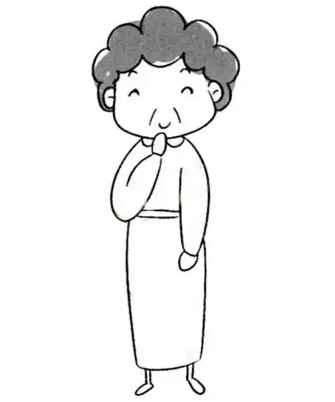 2022最新老奶奶的简笔画 简笔画人物画法奶奶 - 水彩迷