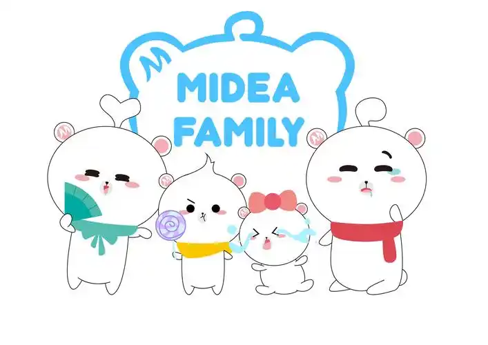 midea family熊小美一家 q版形象设计|平面|吉祥物|张张张rosh - 原创