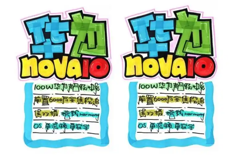 华为nova10手绘pop海报|手机店手绘pop海报
