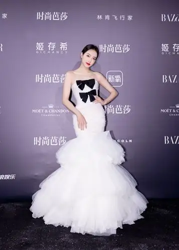 宋茜蝶舞恋花裙亮相时尚盛典