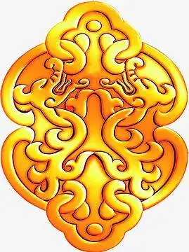 龙纹金色花纹装饰中秋